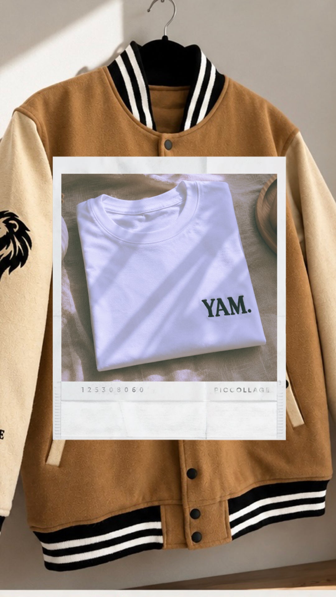 YAM Sand Varsity + Bone Tee Set