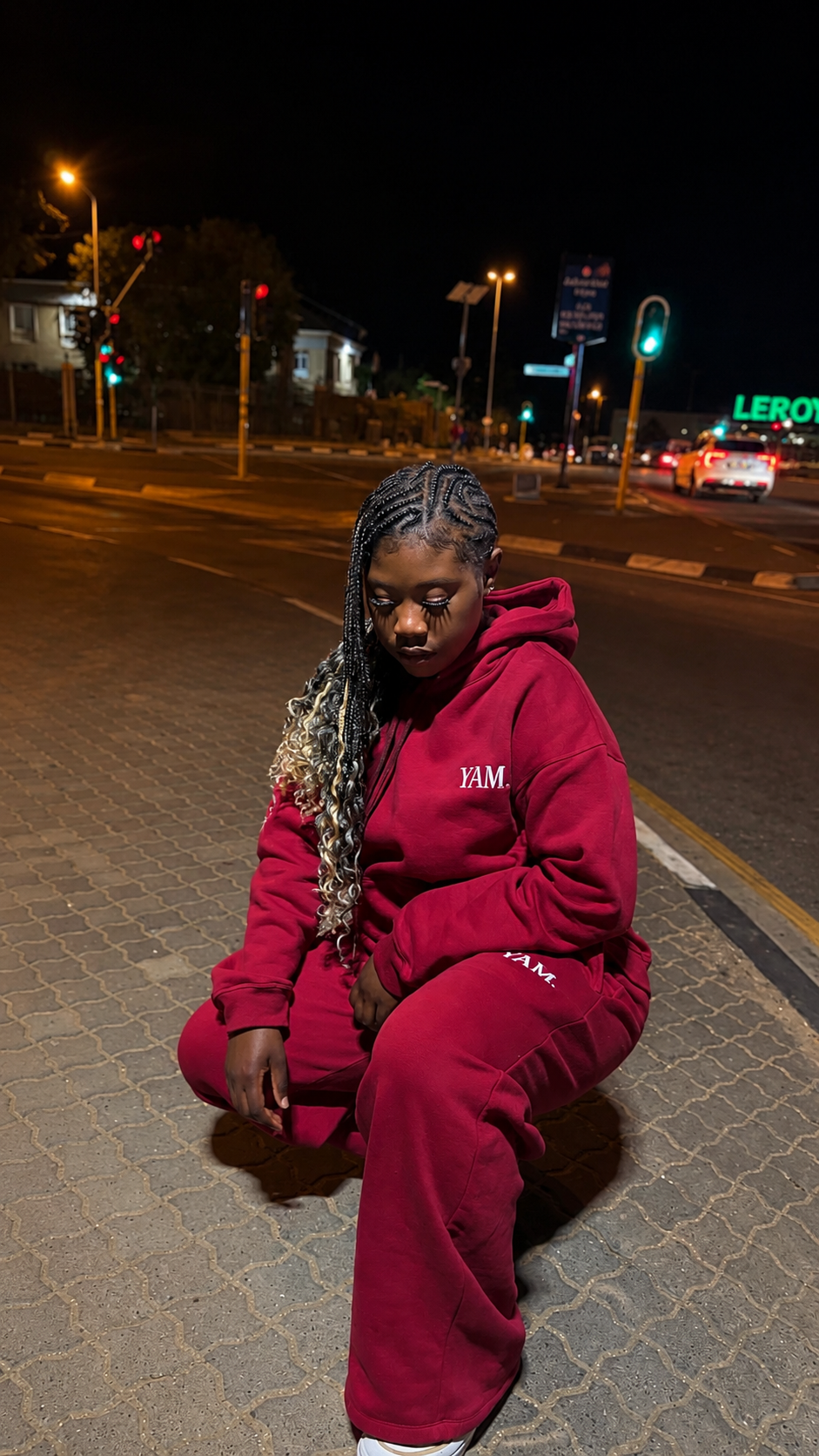 YAM Maroon Jogger Set