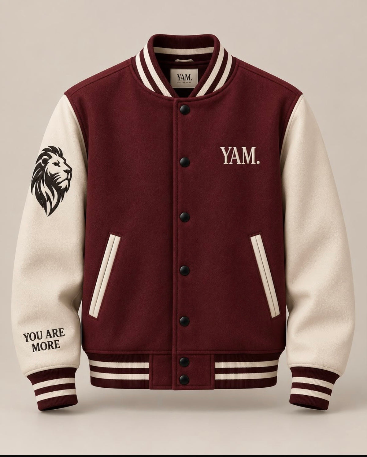 YAM Maroon Varsity Jacket