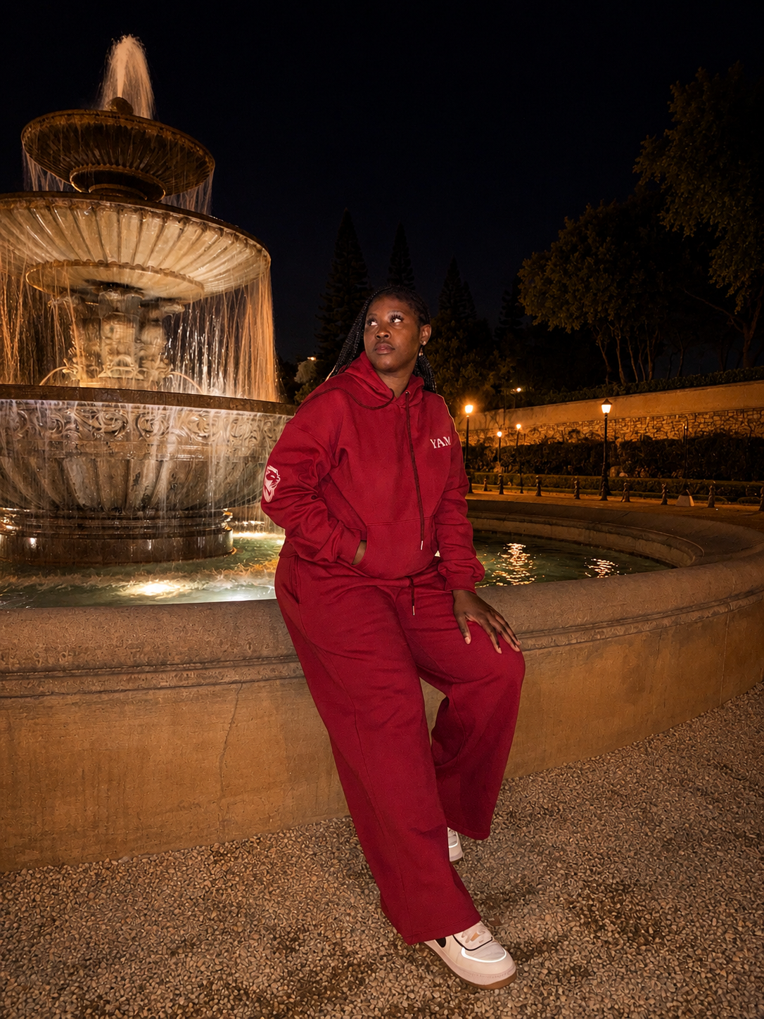 YAM Maroon Jogger Set