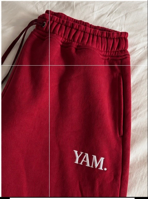 YAM Burgundy Jogger Bottoms